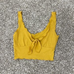 SHEIN Women’s Ribbed Self-Tie Crop Top XS